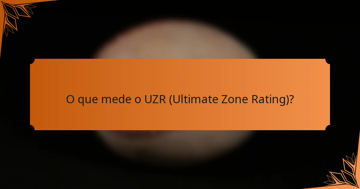 O que mede o UZR (Ultimate Zone Rating)?